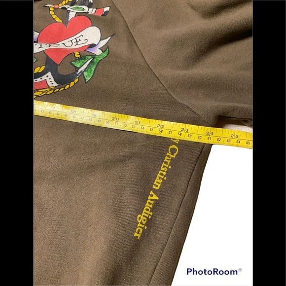 Christian Audigier Ed Hardy Save Our Beaches Surf Mob Zip Hoodie Sz XL - Picture 6 of 6